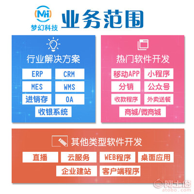 【ERP辦公客戶管理系統小程序商城直播軟件制作定做影視app開發定制】 - 產品庫